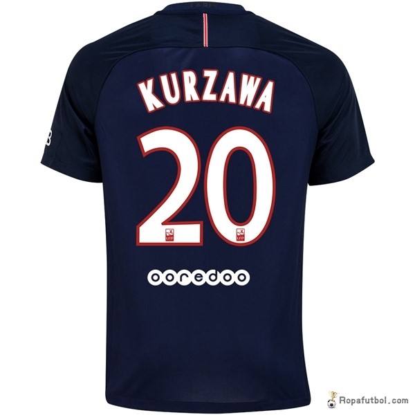 Camiseta Paris Saint Germain Replica Primera Ropa Kurzawa 2016/17 Azul